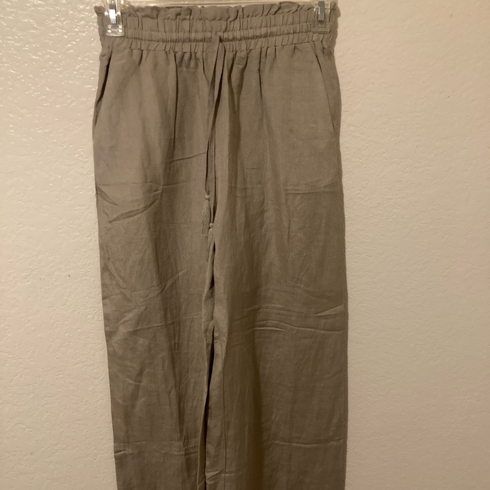 Elan Women's Tan Wide Leg Pants